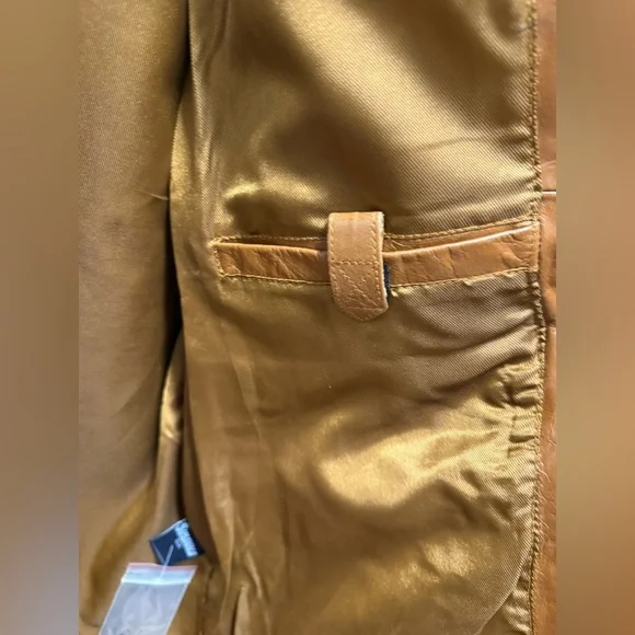 Vintage Susanna USA Men’s Cognac Leather Jacket Size Large - Picture 4 of 5